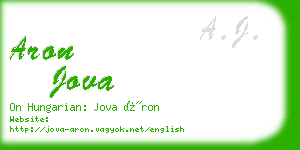 aron jova business card